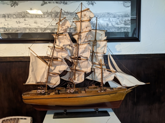 Cutty Sark model before restoration